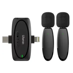Ulanzi V6 3-in-1 Wireless Lavalier Microphone for iPhone, Android | Best for YouTubers & Vloggers